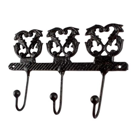 Decorative Black Iron Wall Hooks